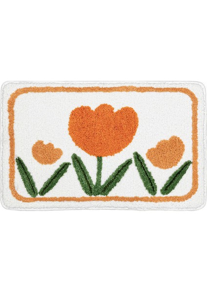 018 500MMX800MM Pastoral Stil Banyo Paspas Çok Boyutlu Banyo Mutfak Halı Seti Kaymaz Paspas Duş Odası Tuvalet Halıları Zemin Alanı Dekor Pedi (Yurt Dışından)