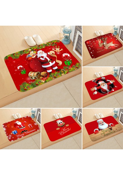 Stil 4 40CMX60CM Merry Christmas Banyo Banyo Paspas Noel Noel Baba Elk Dekor Duş Odası Kaymaz Zemin Mat Halı Kapı Mat Paspas Halı (Yurt Dışından) fiyatları