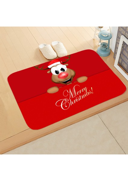Stil 4 40CMX60CM Merry Christmas Banyo Banyo Paspas Noel Noel Baba Elk Dekor Duş Odası Kaymaz Zemin Mat Halı Kapı Mat Paspas Halı (Yurt Dışından) fırsatları