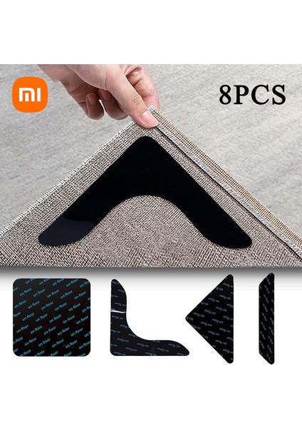 Yamuk 01 8pcs Xıaomı Kaymaz Kaymaz Bant Halı Yer Mat Sabit Etiket Kendinden Yapışkanlı Halılar Köşeler Pedleri Ev Banyo Oturma Odası Paspasları Için Tutucu (Yurt Dışından) modelleri