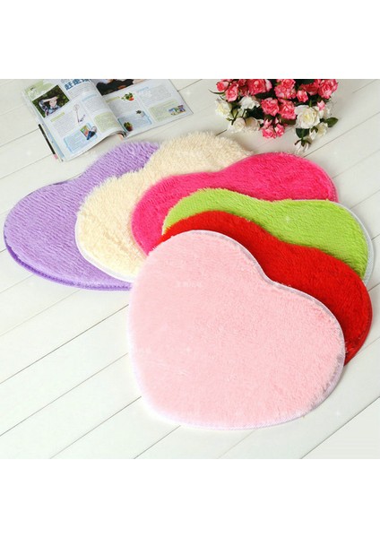 G 50X60 cm Saf Kalp Şeklinde Kalın Banyo Halısı Oturma Odası Için Kaymaz Banyo Paspas Yastık Süsler Ev Dekor Banyo Aksesuarları (Yurt Dışından) fiyatları