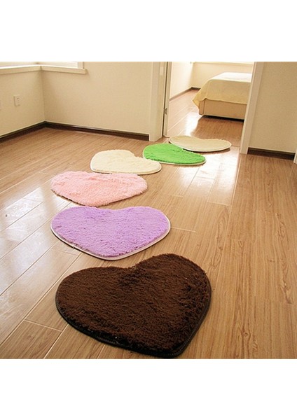 G 50X60 cm Saf Kalp Şeklinde Kalın Banyo Halısı Oturma Odası Için Kaymaz Banyo Paspas Yastık Süsler Ev Dekor Banyo Aksesuarları (Yurt Dışından) modelleri