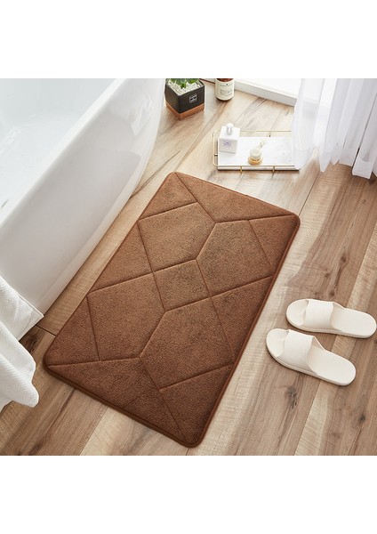 Ju Kahve 40X60 cm Inyahome Süper Emici Bellek Köpük Banyo Halıları Kaymaz Makinede Yıkanabilir Hızlı Kuru Banyo Zemin Halı Halı Banyo Rahat (Yurt Dışından)