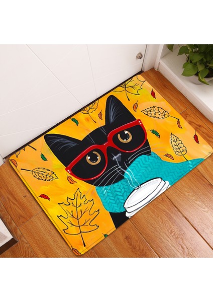 BJW-4060-211010(42) 500MMX800MM 1 Adet Sevimli Kedi Hayvanlar Desen Kaymaz Süet Halı Paspas Paspas Açık Mutfak Oturma Odası Zemin Mat Halı Ev Dekor (Yurt Dışından) fiyatları
