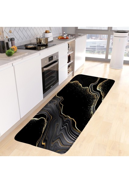 2312AF 40X60CM ve 40X120CM Parfüm Mutfak Zemin Mat Seti Yüksek Topuk Pembe Çiçekler Kelebek Siyah Beyaz Çizgili Uzun Halı Ev Dekorasyonu Kaymaz Halı Banyo Paspasları (Yurt Dışından)