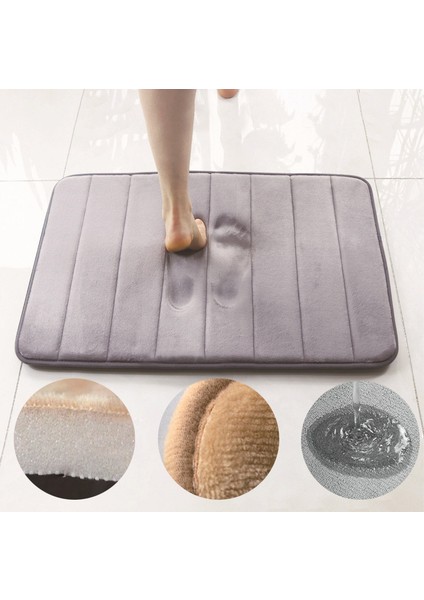 Kahve 50X80 cm Yeni Bellek Köpük Banyo Paspas Süper Emici Kaymaz Banyo Halı Kilim Küvet Yan Zemin Halı Duş Odası Paspas Tuvalet Ayak Pedi (Yurt Dışından) fiyatları