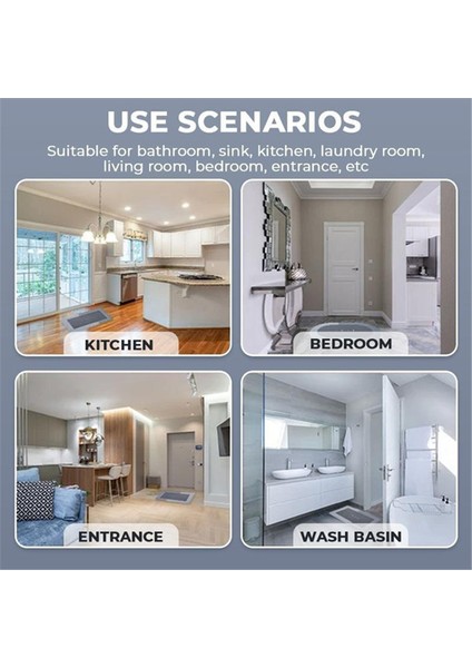 E 50CMX80CM Banyo Paspası Süper Emici Oturma Odası Zemin Mat Banyo Halısı Mutfak Yağı Geçirmez Napa Cilt Banyo Paspas Basit Kaymaz Paspaslar (Yurt Dışından) fiyatları