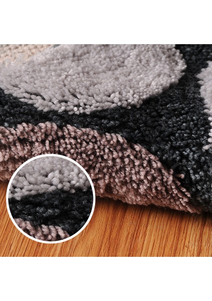 Cheng Yaklaşık 50X80CM Yuvarlak Tasarım Banyo Paspasları, Silp Banyo Halı Seti ve Kilim, Tuvalette Kapı Yolu Halısı, Banyo ve Tuvalet Için Zemin Banyo Paspasları (Yurt Dışından) fırsatları