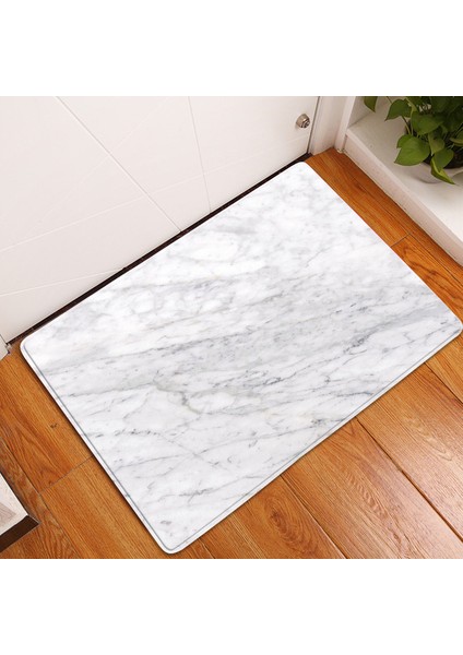 BJW-4060-211005 (4) 400MMX600MM Mermer Desen Mutfak Halısı Yatak Odası Giriş Paspas Oturma Odası Koridor Dekorasyon Halıları Ev Balkon Banyo Zemin Kaymaz Mat (Yurt Dışından)
