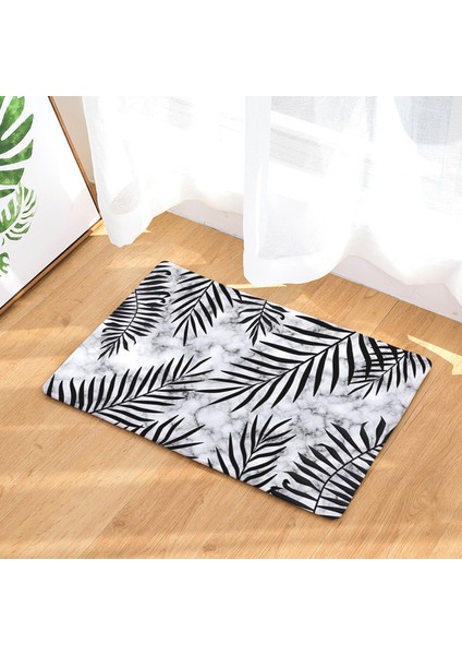Stil 2 40X60 cm Sj 1 Adet Banyo Paspasları Ped Tropikal Yağmur Ormanı Yaprakları Kaymaz Banyo Halısı Halı Tapis De Bain Halı (Yurt Dışından)