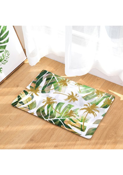 Stil 2 40X60 cm Sj 1 Adet Banyo Paspasları Ped Tropikal Yağmur Ormanı Yaprakları Kaymaz Banyo Halısı Halı Tapis De Bain Halı (Yurt Dışından)