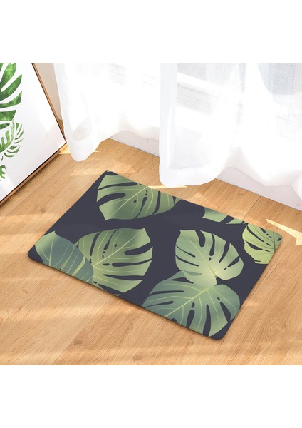 Stil 2 40X60 cm Sj 1 Adet Banyo Paspasları Ped Tropikal Yağmur Ormanı Yaprakları Kaymaz Banyo Halısı Halı Tapis De Bain Halı (Yurt Dışından)