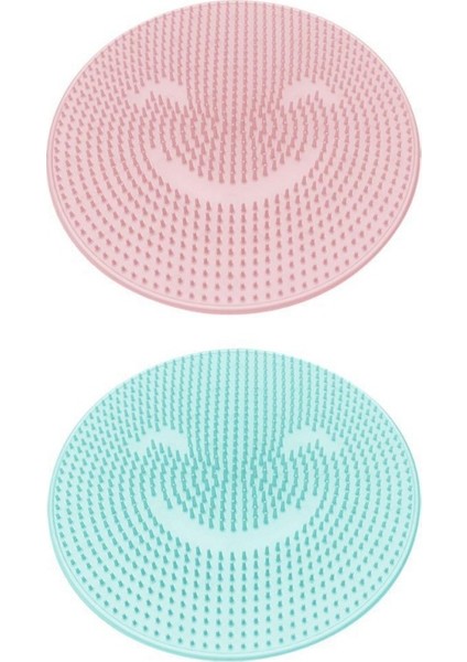 Pembe Dairesel Çap 31 Silikon Banyo Duş Geri Fırça Masaj Banyo Ayak Fırçası Ölü Cilt Anti Patinaj Ped Banyo Paspasları Banyo Paspas (Yurt Dışından) indirimleri
