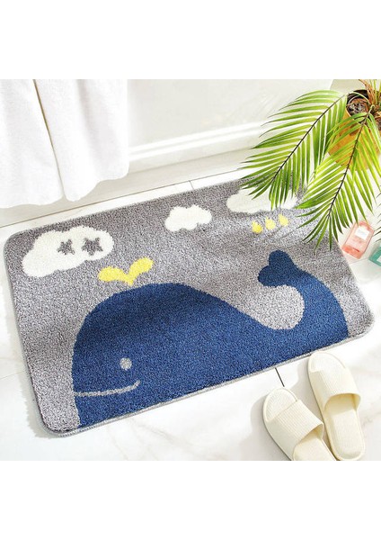 Kuaileaoyou 1 Adet 50X80 cm Tüm Sezon Yumuşak Kaymaz Banyo Halısı Gökkuşağı Baskı Giriş Su Emici Banyo Paspası Ev Dekor Zemin Halı Duş Odası Paspasları (Yurt Dışından)