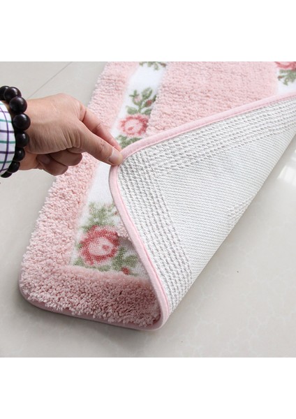 Mavi 40X60 cm Banyo Paspas Pastoral Tarzı Zemin Kaymaz Giriş Paspas Duş Odası Tuvalet Halıları Banyo Mutfak Halıları Ev Dekorasyon Paspasları (Yurt Dışından) indirimleri