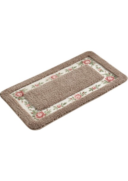 Haki 45X75CM Banyo Paspas Pastoral Tarzı Zemin Kaymaz Giriş Paspas Duş Odası Tuvalet Halıları Banyo Mutfak Halıları Ev Dekorasyon Paspasları (Yurt Dışından)