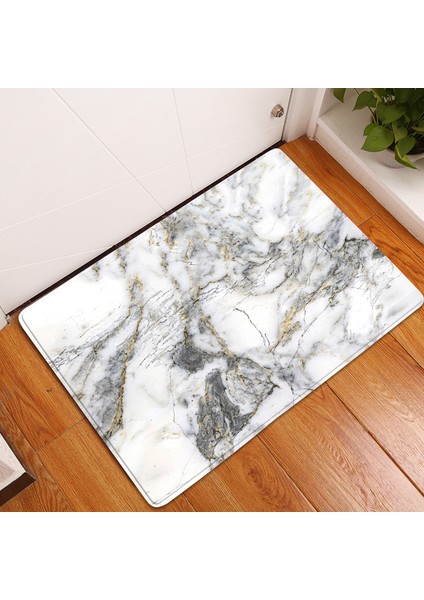 BJW-4060-211005 (11) 500MMX800MM Mermer Desen Mutfak Halısı Yatak Odası Giriş Paspas Oturma Odası Koridor Dekorasyon Halıları Ev Balkon Banyo Zemin Kaymaz Mat (Yurt Dışından) fırsatları