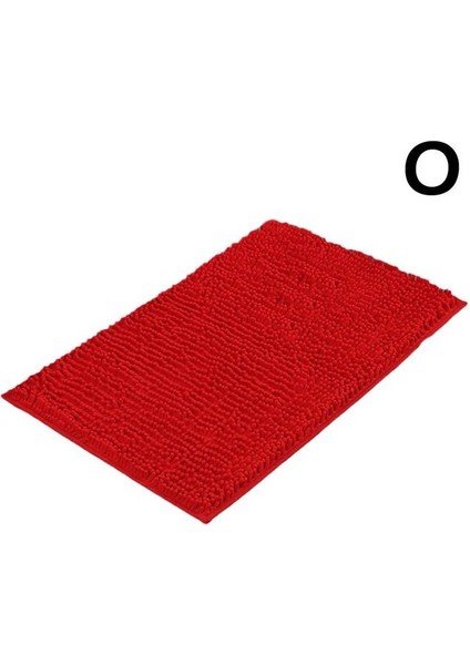 Kırmızı Şönil Banyo Paspas Yatak Odası Mutfak Halı Halı Kaymaz Mikrofiber Halı Emici Yumuşak Halılar Banyo Süper Mat Şönil Su U2A2 (Yurt Dışından)