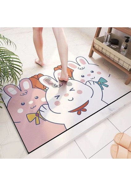 A23 40-60 cm Kaymaz Banyo Paspas Emici Mat Paspas Emici Halılar Banyoda Giriş Paspasları Balkon Sundurma Zemin Alanı Halı Paspas (Yurt Dışından)