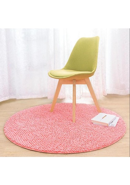 Pembe Yaklaşık Çapı 100CM 80/100/120CM Yumuşak Banyo Halısı Katı Yuvarlak Kaymaz Zemin Mat Tuvalet Dairesel Halı Dekor Için Modern Banyo Halı Paspasları (Yurt Dışından)