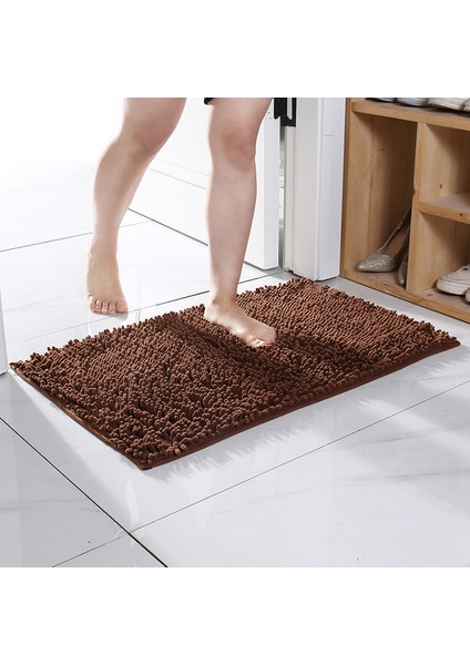 Ch-10 50X80CM Inyahome Peluş Mikrofiber Kaymaz Yumuşak Banyo Halısı Emici Makinede Yıkanabilir Şönil Banyo Paspası Hızlı Kuru Sevişmek Banyo Halısı (Yurt Dışından)