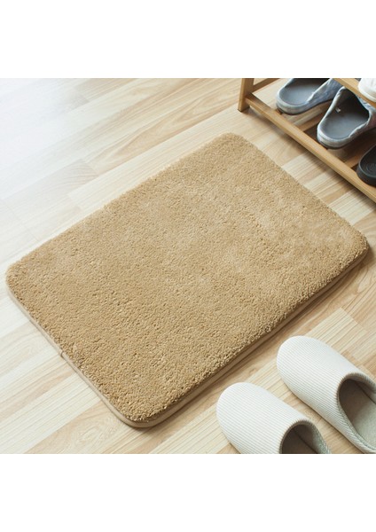 Mikro Haki 60X90 cm Inyahome Shaggy Kalın Banyo Paspasları Makine Yıkama Kuru Banyo Paspasları Banyo Için Peluş Emici Banyo Halıları ve Paspaslar Kaymaz (Yurt Dışından)