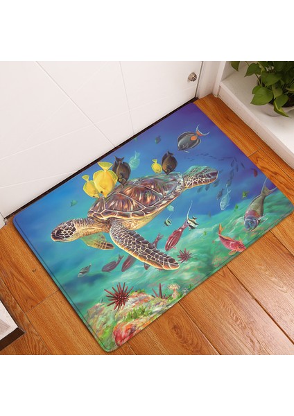 BJW-4060-211009(53) 500MMX800MM 3D Okyanus Dünya Balık Halı Mutfak Mat Giriş Paspas Yatak Odası Ev Zemin Dekorasyon Oturma Odası Halı Banyo Kaymaz Halı (Yurt Dışından) indirimleri