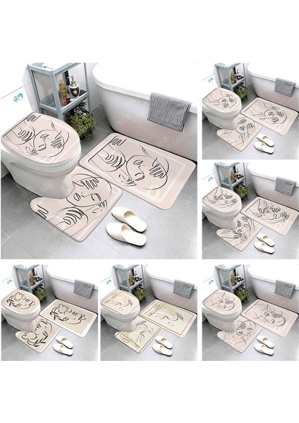 2209SJT-000154 75X44.45X37.41X38CM Kaymaz Banyo Paspas Banyo Küçük Halı Duş Mat Dekoratif Emici Ayak Mat Giriş Küvet Tuvalet Halısı Morandi Iskandinav Modern (Yurt Dışından) modelleri