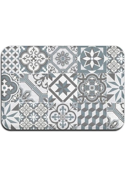 BJW-4060-211021(76) 400MMX600MM Gri Bohem Mandala Çiçek Halı Polyester Halı Kaymaz Zemin Mat Paspas Yatak Odası Mutfak Kapı Banyo Dekorasyonu Için (Yurt Dışından)
