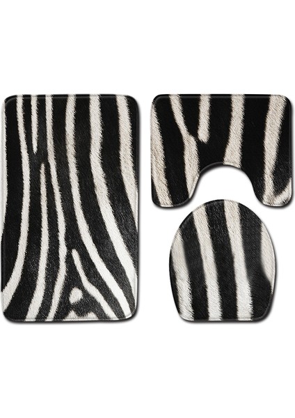 No-9 45X75 cm 3 Adet Leopar Hayvan Banyo Paspas Seti Zebra Çizgili Banyo Duş Banyo Paspas Tuvalet Kapağı Kapak Banyo Halı Kilim Ev Dekorasyon (Yurt Dışından) fırsatları