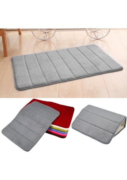 Gül Kırmızı 60X40 cm Su Emici Kaymaz Mat Ev Elastik Bellek Köpük Banyo Duş Mat Yumuşak Rahat Köpük Çabuk Kuruyan Banyo Halısı (Yurt Dışından) modelleri