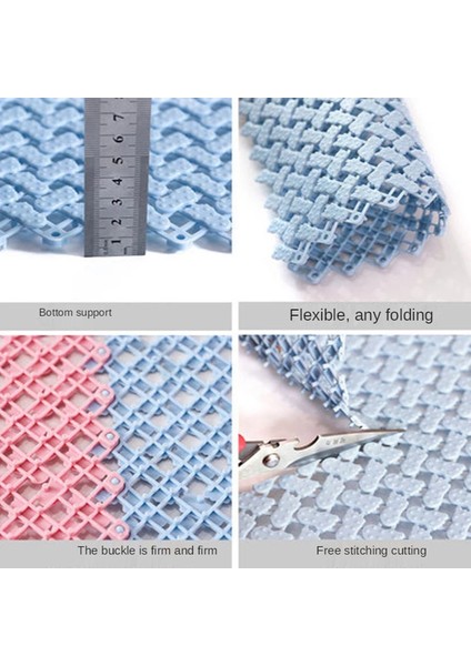 Açık Mor 12 Adet 25 cm x 25 cm Banyo Kare Kaymaz Banyo Paspas Pvc Banyo Paspasları Ev Mutfak Paspaslar Tuvalet Banyo Halı Duş Mat Banyo Halısı Ayak Pedi (Yurt Dışından) indirimleri