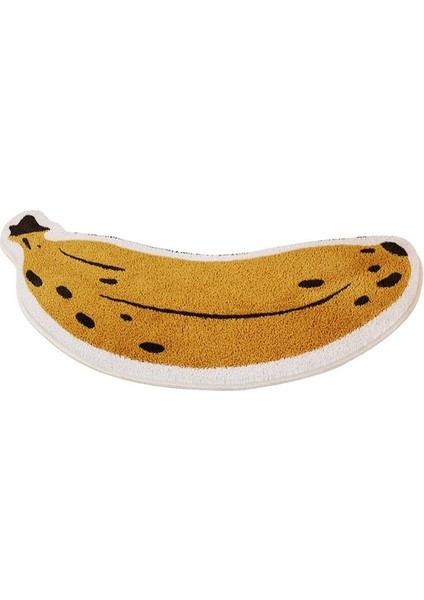 Muz Şekilli 45X100 cm Yay Şeklinde Banyo Paspasları Kaymaz Banyo Paspas Muz Patlıcan Şekilli Küvet Halı Çabuk Kuruyan Emici Zemin Mat Duş Odası Paspas (Yurt Dışından)