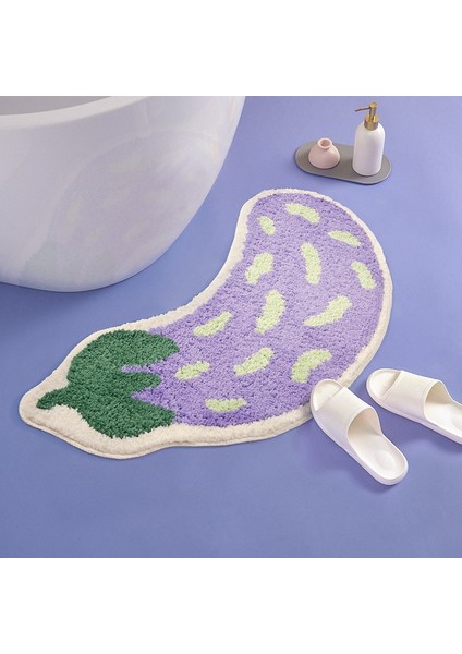 Muz Şekilli 45X100 cm Yay Şeklinde Banyo Paspasları Kaymaz Banyo Paspas Muz Patlıcan Şekilli Küvet Halı Çabuk Kuruyan Emici Zemin Mat Duş Odası Paspas (Yurt Dışından) modelleri