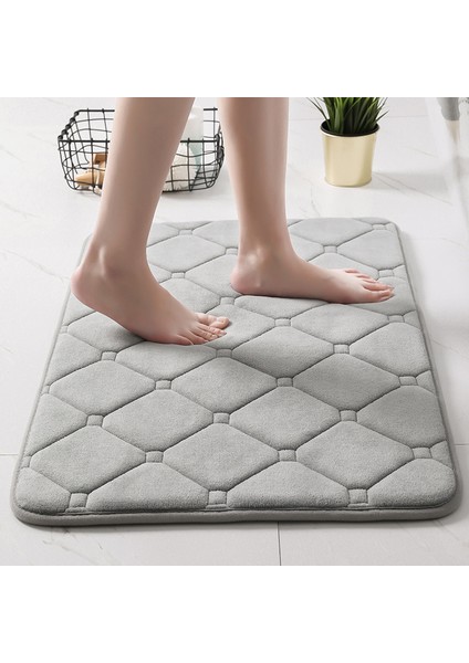Mor Kare 45X75 45X120 cm Yumuşak Ribaund Banyo Banyo Paspas Seti Çok Boyutlu Küvet Lavabo Tuvalet Halıları Oturma Odası Yatak Odası Mutfak Alanı Halıları Büyük Boy (Yurt Dışından)