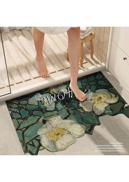 Renk A 30X50 cm Diatom Çamur Banyo Paspas Süper Emici Banyo Duş Zemin Mat Kaymaz Giriş Paspas Tuvalet Halısı Modern Stil Halı (Yurt Dışından) indirimleri