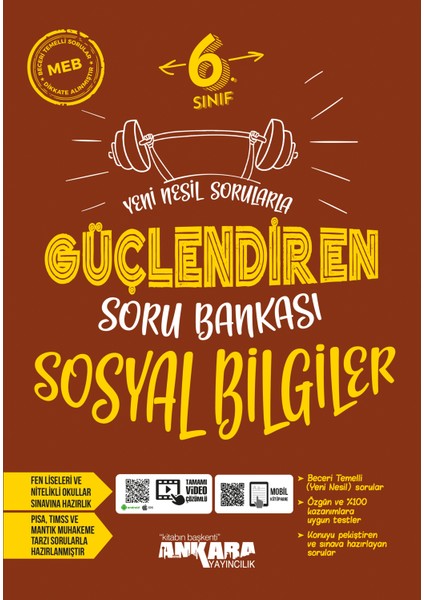 2024 Güncel 6.Sınıf Türkçe ve Sosyal Bilgiler Güçlendiren Soru Bankası ve 32 Haftalık Deneme Seti