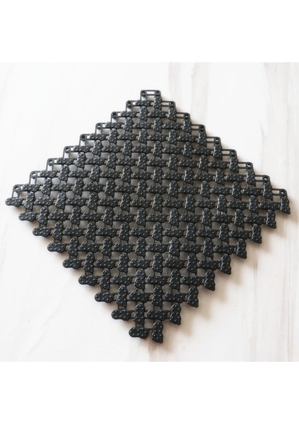 Siyah 2 Adet 25 cm x 25 cm Banyo Kare Kaymaz Banyo Paspas Pvc Banyo Paspasları Ev Mutfak Paspaslar Tuvalet Banyo Halı Duş Mat Banyo Halısı Ayak Pedi (Yurt Dışından)