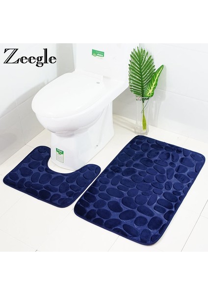 Mavi Balık Set Başına 2 Parça Bellek Köpük Banyo Paspas Banyo Halı Kilim Tuvalet Zemin Mat Kaymaz Duş Odası Ayak Pedi Banyo Halıları Tuvalet Emici Banyo Paspası (Yurt Dışından) fiyatları