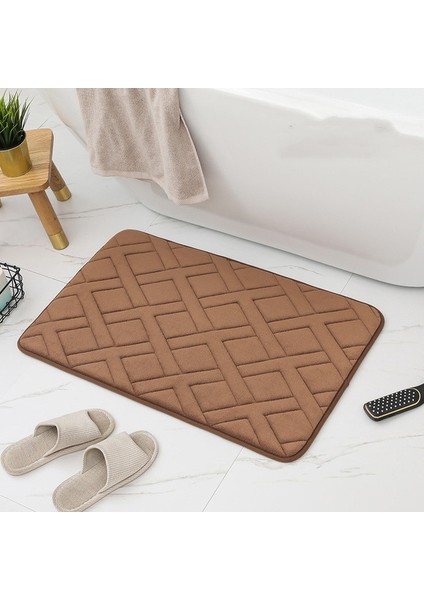 Sling Kahve 45X75 cm Inyahome Banyo Bellek Köpük Zemin Banyo Paspas Kaymaz ve Emici Rahat Kalın Banyo Halısı Halı Mutfak Için Koşucu Nane (Yurt Dışından)
