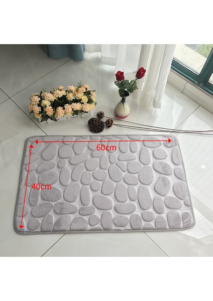 Gri 1 Adet Ev Banyo Banyo Paspas Seti Tuvalet Paspas Kaymaz Banyo Paspas Banyo Halısı Duş Halı Seti Tuvalet Kapağı Kat Mat (Yurt Dışından)