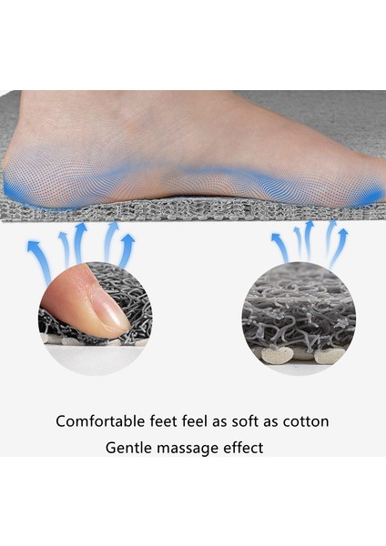 Kahverengi 60X90CM 23X35IN Banyo Kaymaz Mat Küf Çatı Su Geçirmez Duş Mat Yumuşak Masaj Ev Banyo Mutfak Pvc Yıkanabilir Hızlı Kuruyan Zemin Halı (Yurt Dışından) fırsatları