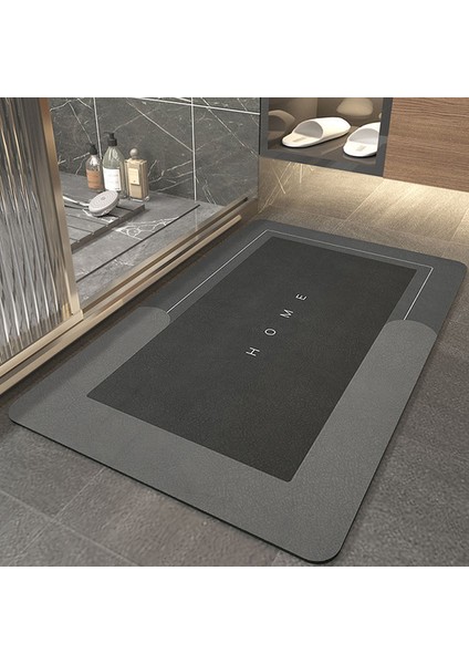 Dikdörtgen D Süper Emici Zemin Mat Çabuk Kuruyan Banyo Halısı Mutfak Yağı Geçirmez Napa Deri Banyo Paspas Modern Basit Kaymaz Paspaslar (Yurt Dışından)