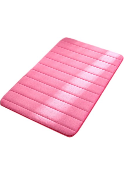 B-Rose Pembe 40X60 cm Arnavut Kaldırımı Kabartmalı Banyo Banyo Paspas Kaymaz Halılar Lavabo Küvet Yan Zemin Halı Duş Odası Paspas Hafızalı Köpük Ped (Yurt Dışından)