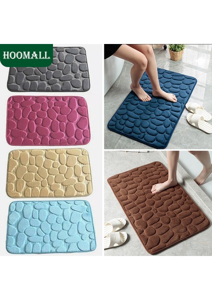 B-Rose Pembe 40X60 cm Arnavut Kaldırımı Kabartmalı Banyo Banyo Paspas Kaymaz Halılar Lavabo Küvet Yan Zemin Halı Duş Odası Paspas Hafızalı Köpük Ped (Yurt Dışından) fiyatları