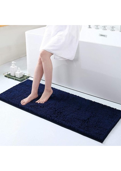 Stil 2 43CMX61CM Homaxy Şönil Banyo Paspas Kalınlaşmak Kaymaz Banyo Halısı Yumuşak Zemin Ayak Halı Emici Hızlı Kuru Mikrofiber Duş Pedi Dekor (Yurt Dışından)