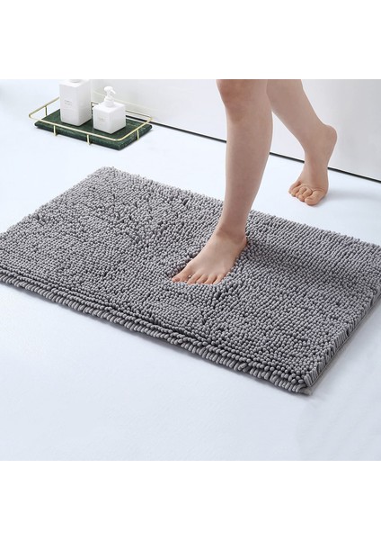 Stil 2 43CMX61CM Homaxy Şönil Banyo Paspas Kalınlaşmak Kaymaz Banyo Halısı Yumuşak Zemin Ayak Halı Emici Hızlı Kuru Mikrofiber Duş Pedi Dekor (Yurt Dışından) fiyatları