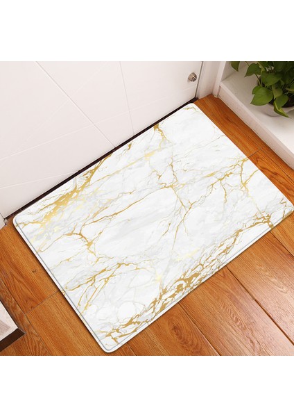 BJW-4060-211005 (5) 400MMX600MM Mermer Desen Mutfak Halısı Yatak Odası Giriş Paspas Oturma Odası Koridor Dekorasyon Halıları Ev Balkon Banyo Zemin Kaymaz Mat (Yurt Dışından) modelleri