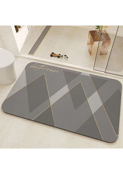 A10 50-80 cm Banyo Emici Ped Halı Oval Diatom Çamur Su Emici Banyo Paspas Hızlı Kuruyan Kaymaz Tuvalet Paspaslar Mutfak Kapı (Yurt Dışından)