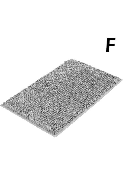 Açık Gri Şönil Banyo Paspas Yatak Odası Mutfak Halı Halı Kaymaz Mikrofiber Halı Emici Yumuşak Halılar Banyo Süper Mat Şönil Su U2A2 (Yurt Dışından)